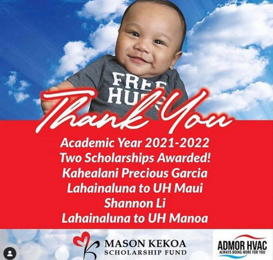 Mason Kekoa Donation