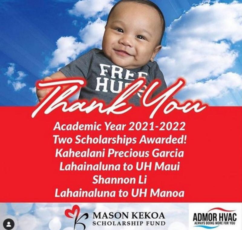 Mason Kekoa Donation